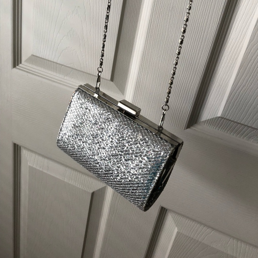 Silver clutch/purse